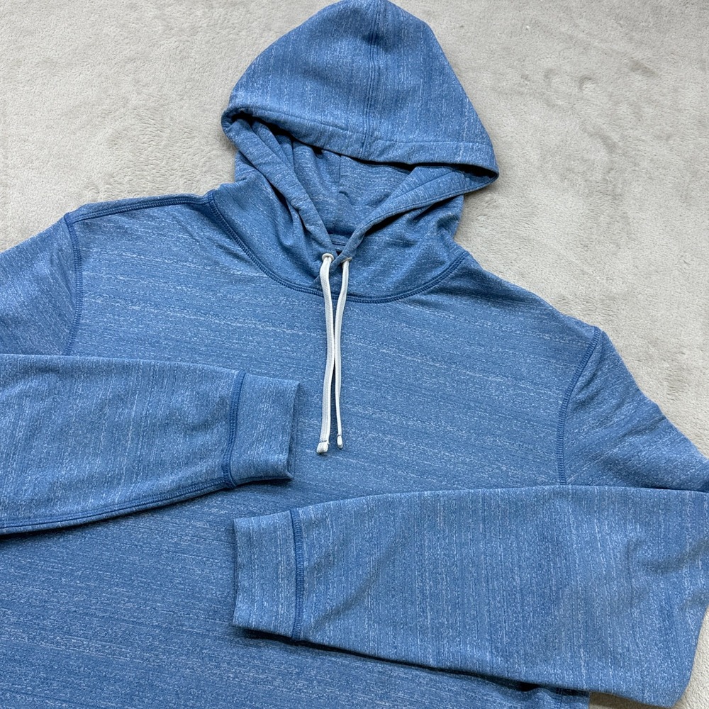 Johnnie-O Hoodie Mens Large Blue Aldean Heathered Performance Pullover LOGO